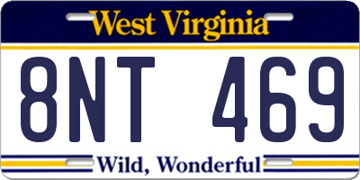 WV license plate 8NT469