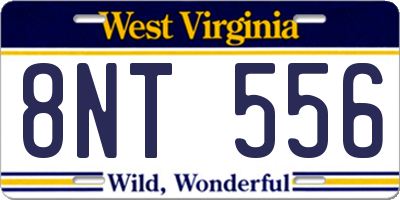 WV license plate 8NT556