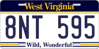 WV license plate 8NT595