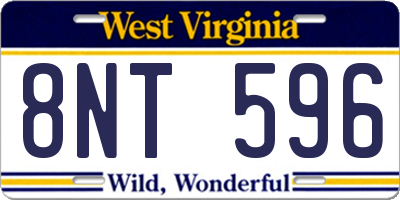 WV license plate 8NT596