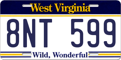 WV license plate 8NT599