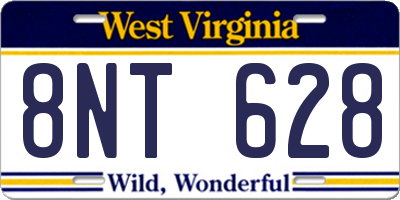 WV license plate 8NT628