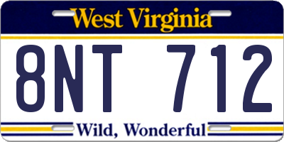 WV license plate 8NT712