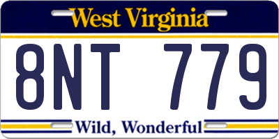 WV license plate 8NT779
