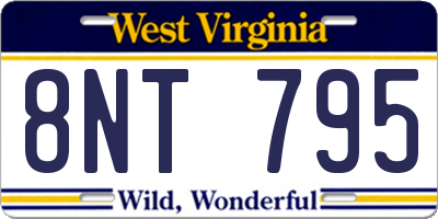 WV license plate 8NT795