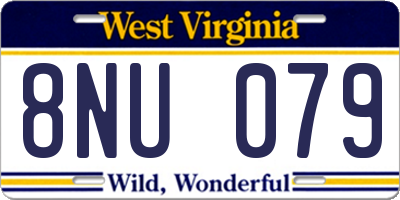 WV license plate 8NU079