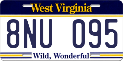 WV license plate 8NU095