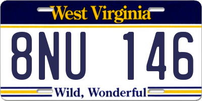 WV license plate 8NU146