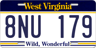 WV license plate 8NU179