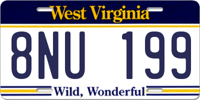 WV license plate 8NU199