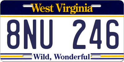 WV license plate 8NU246