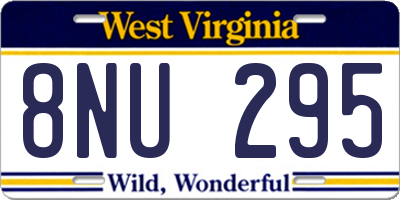 WV license plate 8NU295