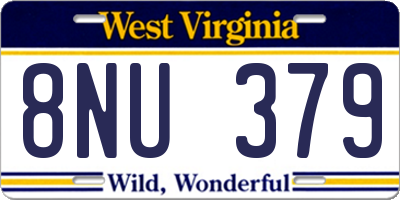 WV license plate 8NU379