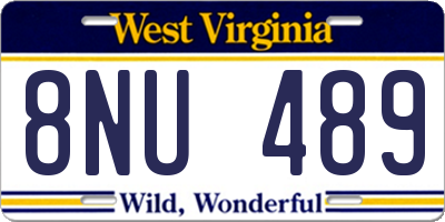 WV license plate 8NU489