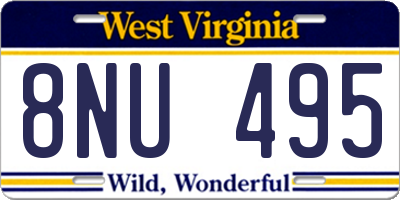WV license plate 8NU495