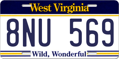 WV license plate 8NU569