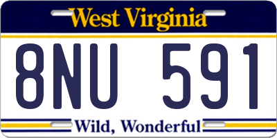 WV license plate 8NU591