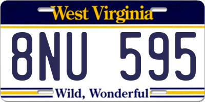 WV license plate 8NU595