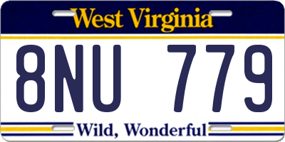 WV license plate 8NU779