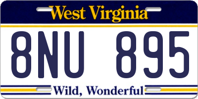 WV license plate 8NU895