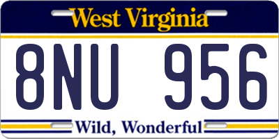 WV license plate 8NU956