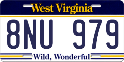WV license plate 8NU979