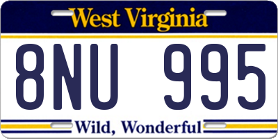 WV license plate 8NU995
