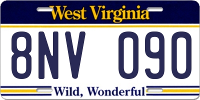 WV license plate 8NV090