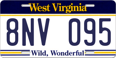 WV license plate 8NV095