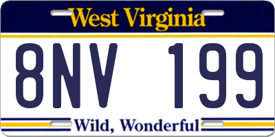 WV license plate 8NV199