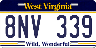 WV license plate 8NV339