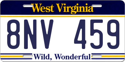 WV license plate 8NV459