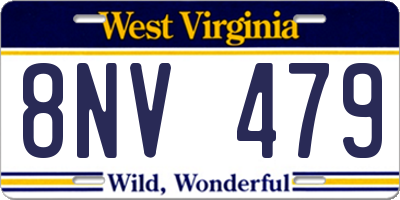 WV license plate 8NV479