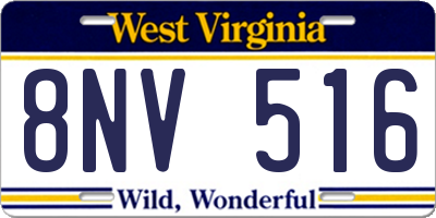 WV license plate 8NV516