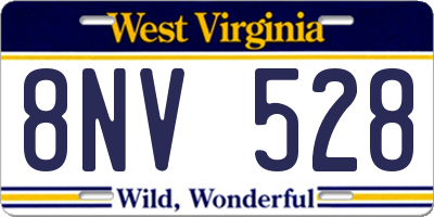 WV license plate 8NV528