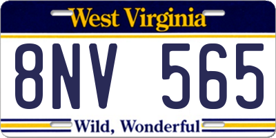 WV license plate 8NV565