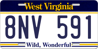 WV license plate 8NV591