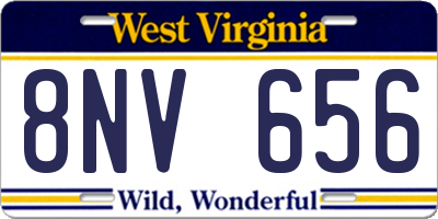 WV license plate 8NV656
