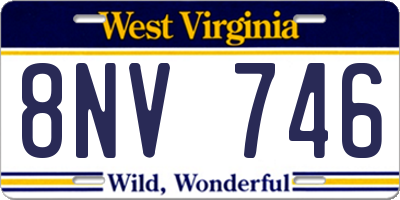 WV license plate 8NV746