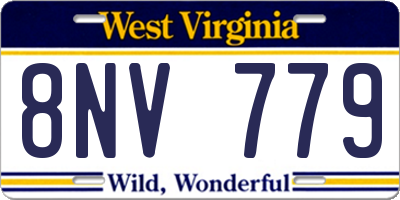 WV license plate 8NV779