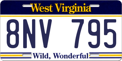 WV license plate 8NV795
