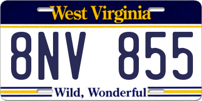 WV license plate 8NV855