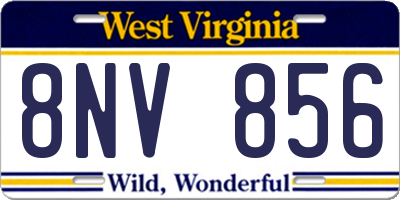 WV license plate 8NV856