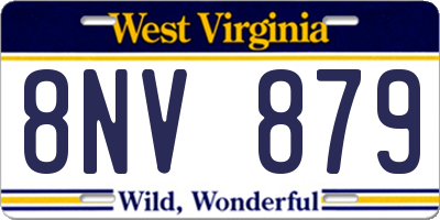 WV license plate 8NV879