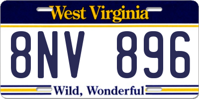 WV license plate 8NV896