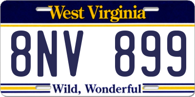 WV license plate 8NV899