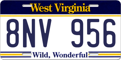 WV license plate 8NV956