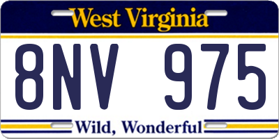 WV license plate 8NV975