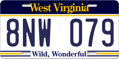 WV license plate 8NW079