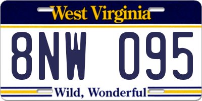 WV license plate 8NW095